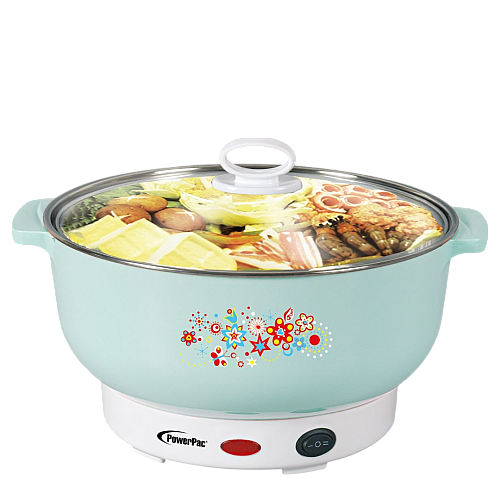 POWERPAC PPMC585 ELECTRIC MULTI COOKER STEAMPOT 2.5L / ឆ្នាំងស៊ុបអគ្គិសនី & ចម្អិនច្រើនមុខងារ, 2.5 លីត្រ